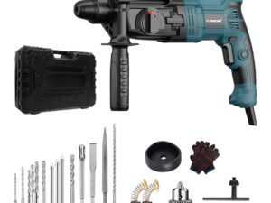 ZRE-AEELHMR 800W Small Rotary Electric Hammer Kit Tool MultiFunction Electric Pick Impact Drill Concrete Hammer Drill Machine Perforator Set