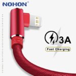 ZRE-AECHRDC 90 Degree USB Cable For iPhone 14 13 12 11 Pro Max X XR 6s 7 8 Plus 2m 3m Lead Mobile Phone Fast Charging Cord Data Charger Wire