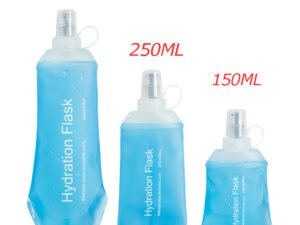 ZRE-AECAMPNG AXEN 500ML 250ML 150ML Folding Water Bottle Collapsible Soft Flask TPU For Cycling Running Camping Travelling