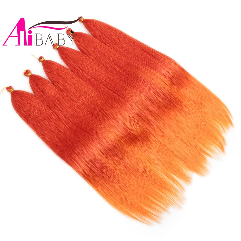 Ariel-Straight-Pony-28inch-Synthetic-Bundles-Crochet-Hair-Yaki-Braiding-Hair-Natural-Color-Ombre-Pink-Hair