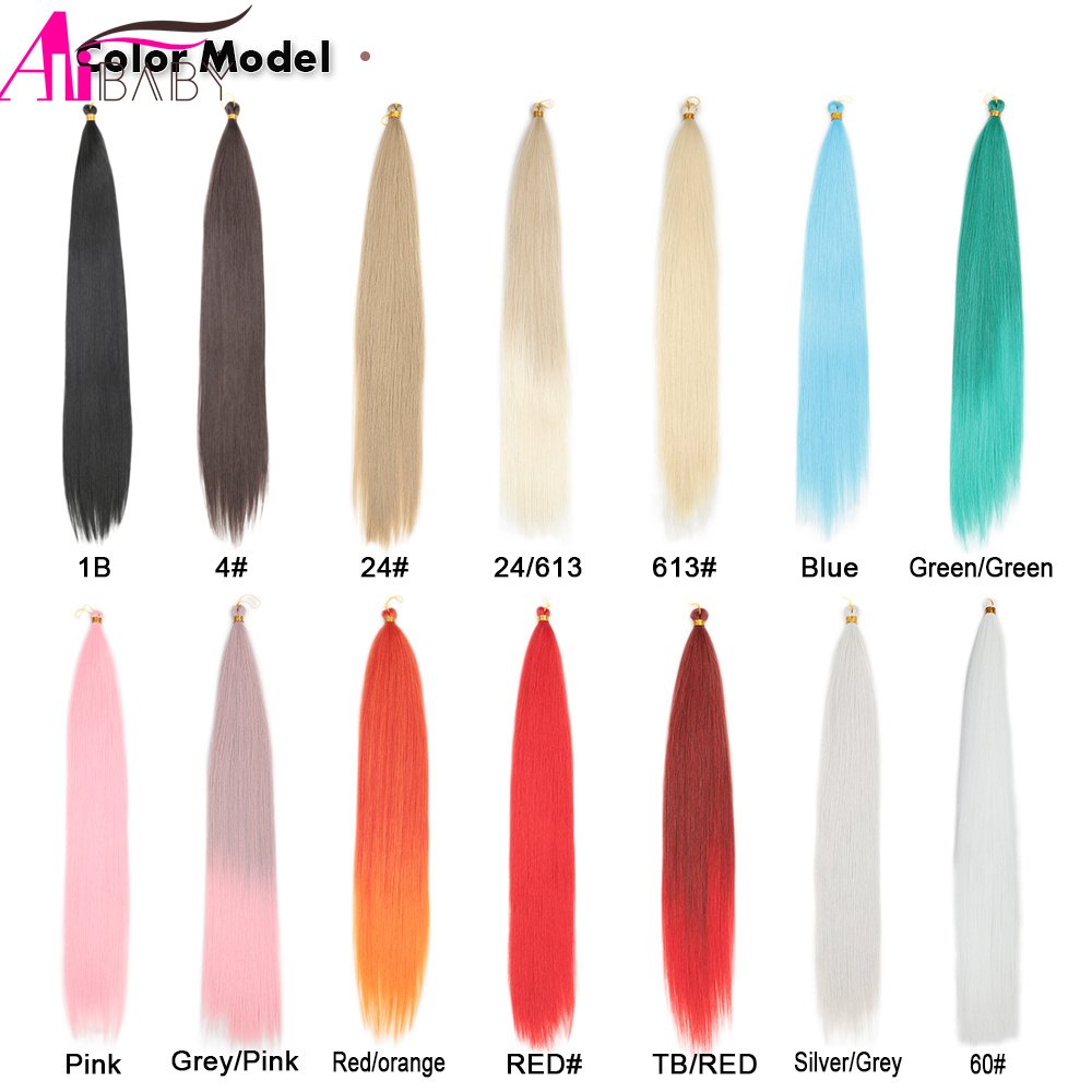 Ariel-Straight-Pony-28inch-Synthetic-Bundles-Crochet-Hair-Yaki-Braiding-Hair-Natural-Color-Ombre-Pink-Hair