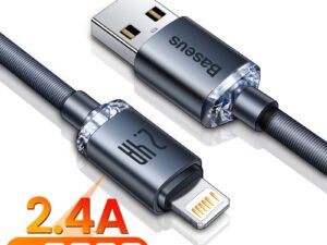 ZRE-AECHRDC Baseus USB Cable For iPhone 14 13 12 Pro Max X XR XS 8 7 6s 6 iPad Fast Data Charging Charger USB Wire Cord Mobile Phone Cables