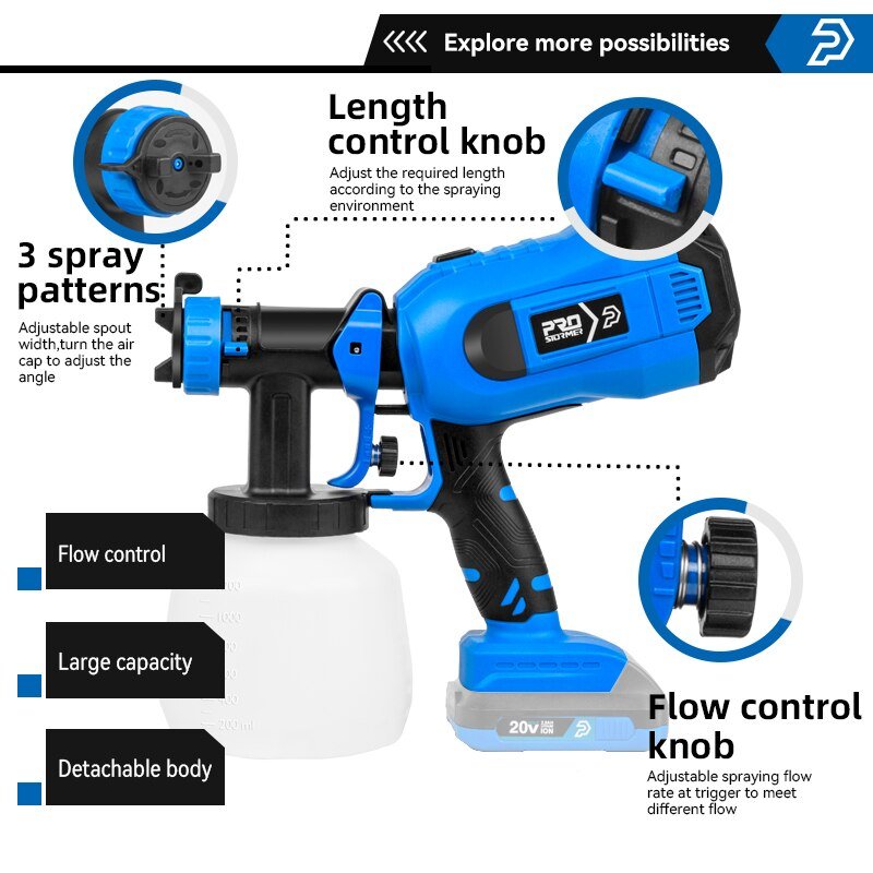 Brushless-Electric-Hand-Spray-Gun-With-Only-Body-1200-ml-HVLP-Battery-Type-Household-Spray-Gun
