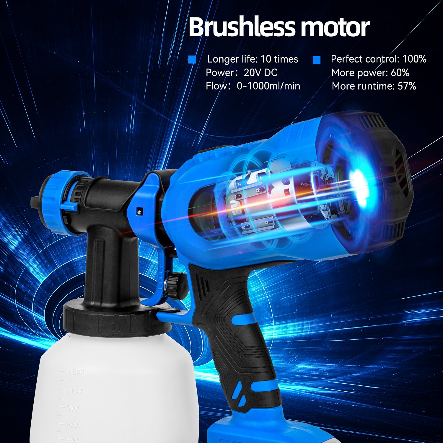 Brushless-Electric-Hand-Spray-Gun-With-Only-Body-1200-ml-HVLP-Battery-Type-Household-Spray-Gun