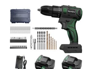 ZRE-AEELDRILL Brushless Motor Hammer Drill 80NM Impact Cordless Electric Screwdriver 21V MT Tool Set 3 Function Screw/ Concrete/ Steel Plate