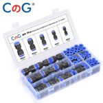 ZRE-AEPNETLS CG 60PCS/Box Set Air Straight Pneumatic Fittings PU Water Pipes Quick Release Connector PU-4-6-8mm Plastic Hose Couplings