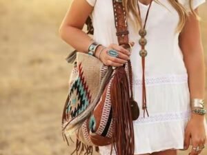 ZRE-AEWBAG Casual Handmade Braid Fringed Bags for Women Bags Beach Bohemian Shoulder Messenger Bag