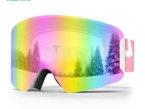 ZRE-AESKIIN Findway kids Ski Goggles 100% UV Protection Snowboard Goggles for Boys Girls Age 3-8 with OTG anti-fog Wind Resistance Skiing