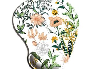 ZRE-AEMOUSE Flower Small Ergonomic Mouse Pad with Wrist Rest Non-Slip Rubber Computer Pad on The Table Surface for The Mouse Wristband