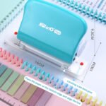 ZRE-AEPNCH KW-triO 10-Hole Paper Punch Handheld Metal Puncher Support Multiple 20/26/30 Hole Punching 10 Sheet Capacity 5.5mm Aperture