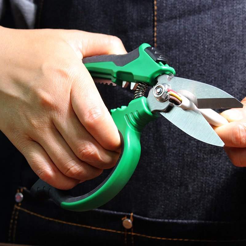 LAOA-8-Heavy-Duty-Electrician-Scissors-Cutting-Wire-Cable-Stripping-Curved-Shears-Crimping-Tools-with-Labor