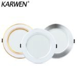 ZRE-CLNG Led Downlight 5W 9W 12W 15W 18W Ceiling Light 220V Recessed Down light Round Led Panel Light Indoor Lighting LED Spot light