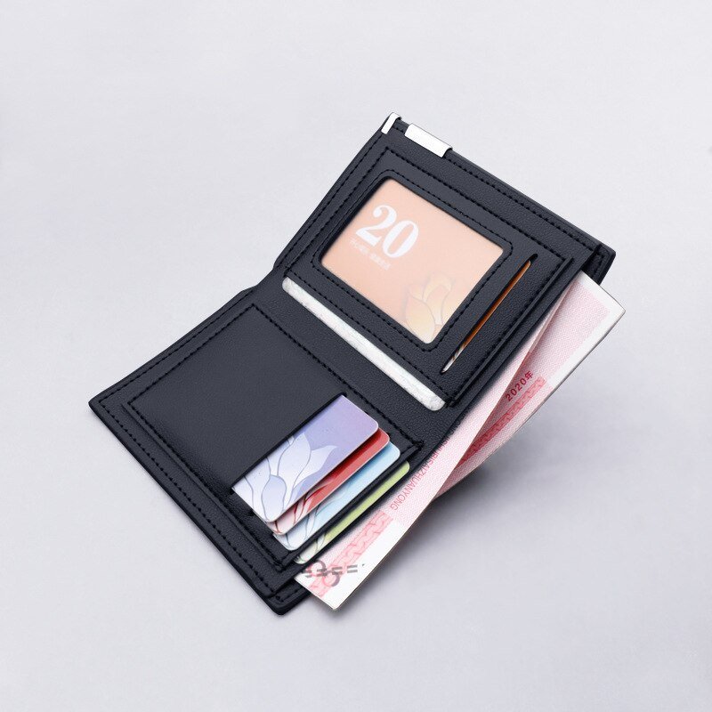 Men-Fashion-Canvas-Wallet-Short-Purse-Credit-Card-Case-Bag-Black-blue-gray-Card-Holder-Wallet