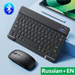 ZRE-AEKBRD Mini Bluetooth Keyboard Wireless Keyboard Rechargeable For iPad Phone Tablet Russian Spanish Keyboard For Android ios Windows