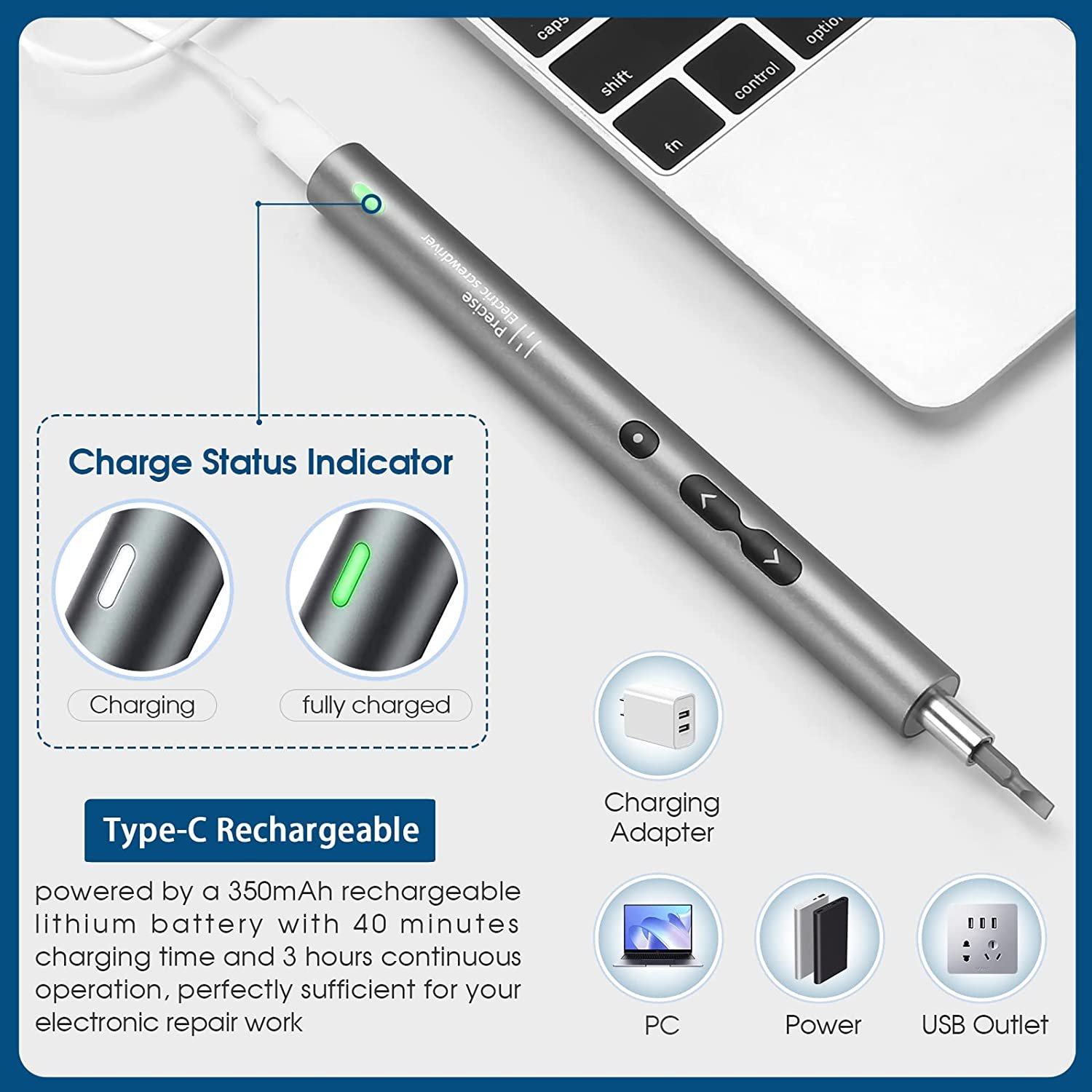 Mini-Electric-Screwdriver-62-in-1-Rechargeable-Cordless-Precision-Power-Screwdriver-Set-with-48-Bits-LED