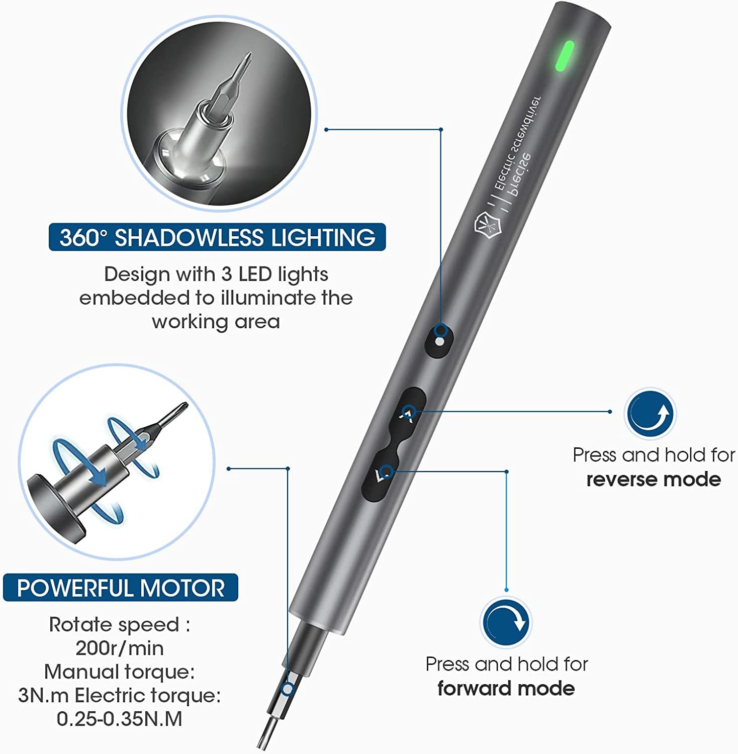 Mini-Electric-Screwdriver-62-in-1-Rechargeable-Cordless-Precision-Power-Screwdriver-Set-with-48-Bits-LED