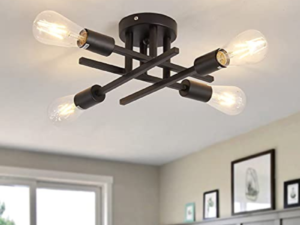 ZRE-CLNG Modern Farmhouse Lighting Rustic Sputnik Chandelier Ceiling Lamp for Kitchen Bedroom Living Room Bathroom Hallway Entryway