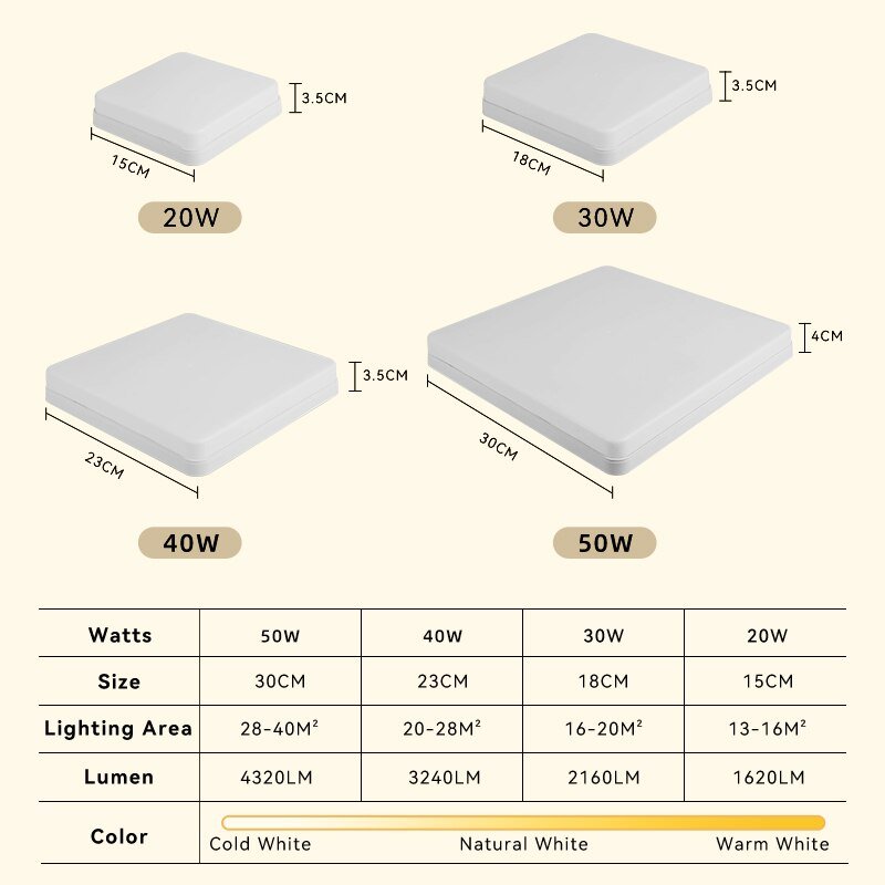 Modern-Led-Ceiling-Lamp-Square-Ceiling-Lights-Warm-Cold-Lustre-220V-20W30W-40W-Panel-Light-for