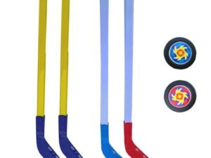 ZRE-AEHCKY NEW 4Pcs Kids Children Winter Ice Hockey Stick Training Tools ABS 2xSticks 2xBall Winter Sports Toy Fits For 3-12 Years