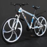 ZRE-AECYCL New High Carbon Steel Frame Adult Bicycle Shock-absorbing Mountain Bike 26 Inch 24 Inch Variable Speed Double Disc Brake Bicycle