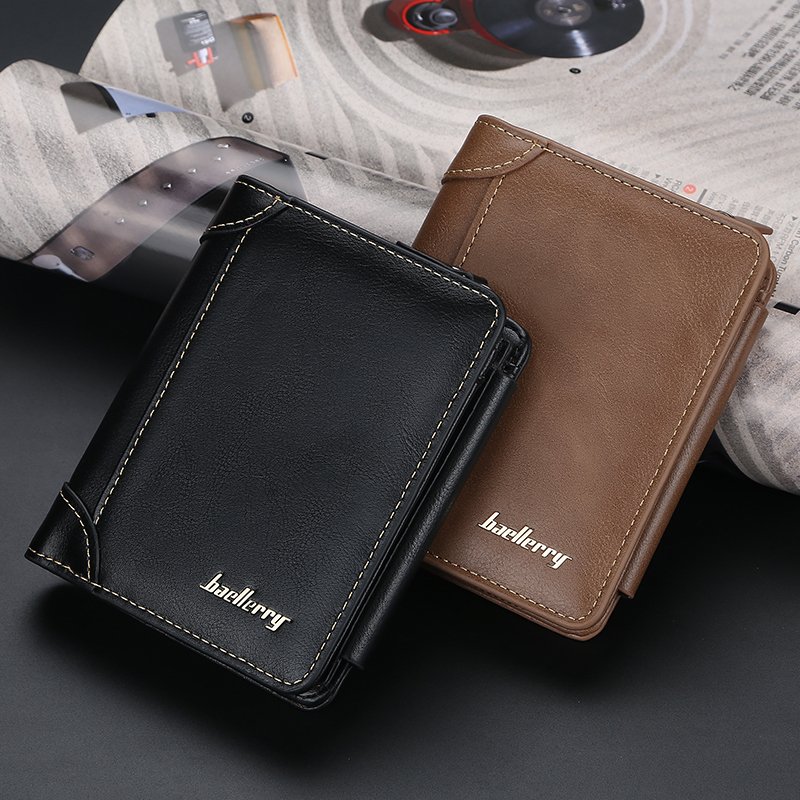 New-PU-Leather-Men-Wallets-High-Quality-Zipper-Short-Desigh-Card-Holder-Male-Purse-Vintage-Coin