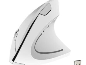 ZRE-AEMOUSE New Style White Fifth Generation 2.4G USB Wireless Vertical Mouse