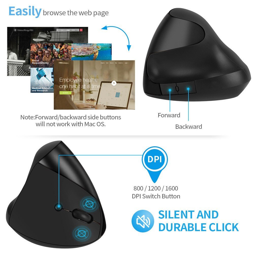 ORZERHOME-Wireless-Vertical-Optical-Mouse-Silent-Click-Gaming-Ergonomic-for-Macbook-air-Mouse-Portable-Wireless-Maus