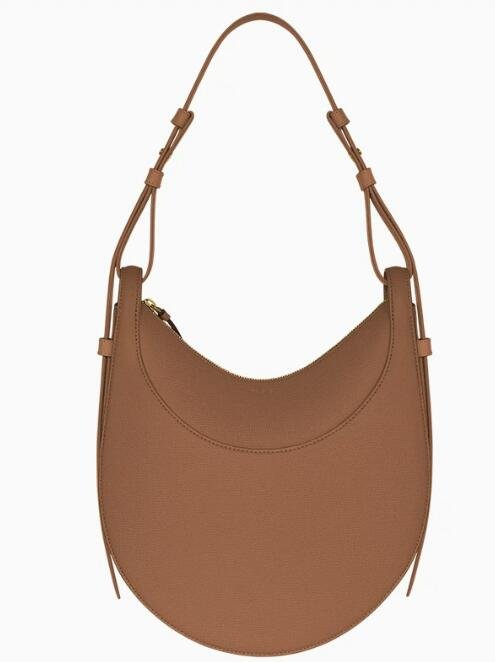 Polene-Number-Ten-Shoulder-Underarm-Bags-Personalized-Trendy-Item-Leather-Lychee-Handbag-New-Half-Moon-Bag