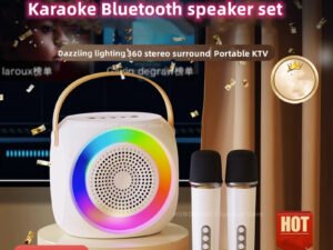 ZRE-AEBTSPKR Portable Family Karaoke Bluetooth Speaker Wireless Microphone Stereo Subwoofer High Volume Caixa De Som Children's Gift Box
