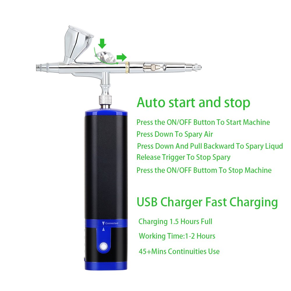 Professional-Double-Action-Airbrush-Kit-Compressor-Noiseless-Electrical-Powerful-Customized-Commercial-Manufacture-Pump-Tool