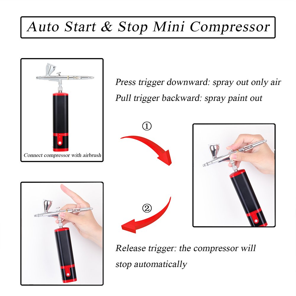 Professional-Double-Action-Airbrush-Kit-Compressor-Noiseless-Electrical-Powerful-Customized-Commercial-Manufacture-Pump-Tool
