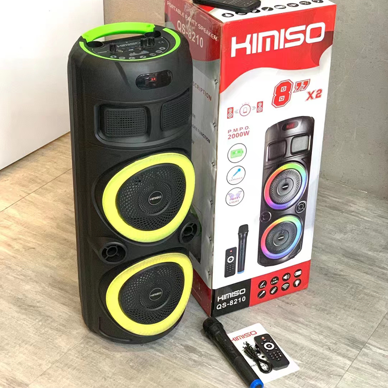 QS-8210-2000W-Peak-High-Power-Multi-Function-Karaoke-Bluetooth-Speaker-Portable-Double-8inch-Horn-PA