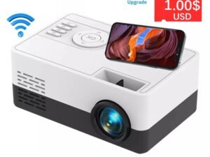 ZRE-AEPRJCTR Salange Mini Projector J15 Pro, 480*360 Support 1080P USB Mini Beamer For Phone Smartphone Home Theater Kids Gift PK YG300
