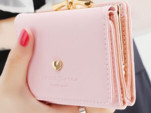 ZRE-AEKDWLT Small Women Wallet loving heart Short Women's Wallet Card Holder Girls Mini Woman Fashion Lady Coin Purse for Female Clutch Bag
