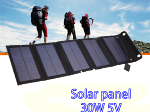 ZRE-SOLAR Solar Cell 30W Photovoltaic Panels USB Charger System Battery V 5V Portable Flexible Foldable Energy Power Sunpower Camping Set