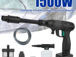 ZRE-PRWSHR Spray Water Gun 60Bar Car Wash Pressure Cleaner 9000/20000mAh Cleaning Machine 1500W Cordless High Pressure Car Washer Portable
