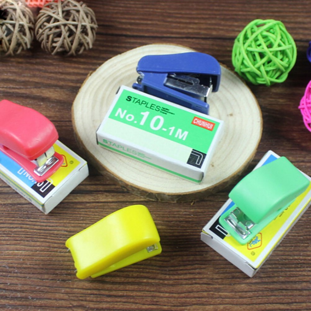 Staple-Free-Stapler-Home-Paper-Binding-Binder-Paperclip-Stationery-Office-School-Supplies