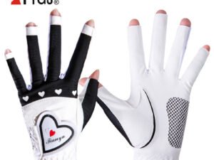 ZRE-AEGLF TTYGJ Golf Ladies Open Finger Gloves Palm Anti-slip Particles Left and Right Hands Breathable Sports Cycling Ladies Golf Wear