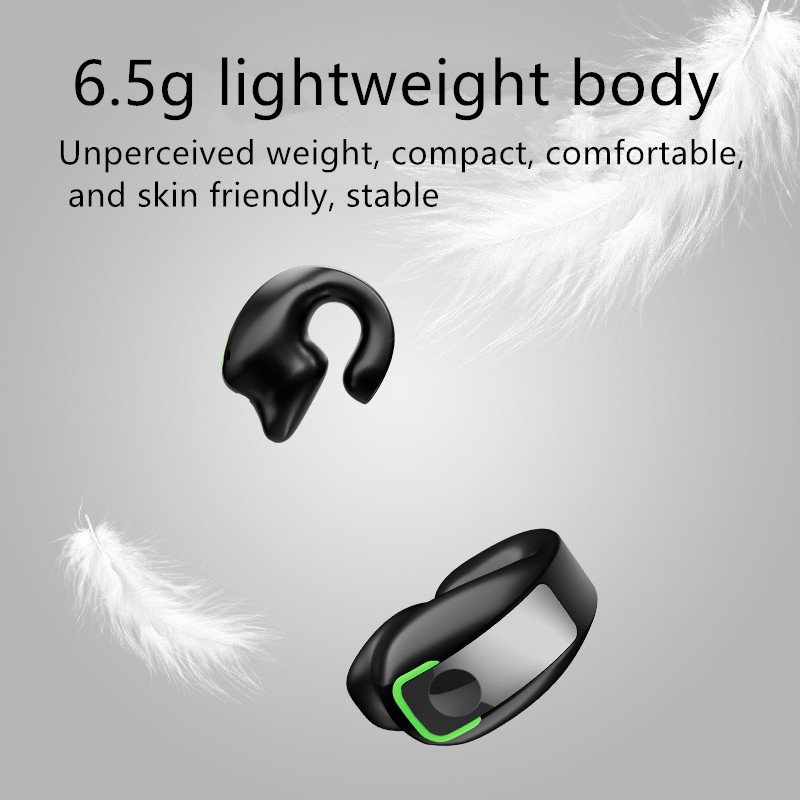 TWS-Bluetooth-5-3-Earphones-Bone-Conduction-Ear-Clip-on-Headphones-Wireless-Earbud-with-Microphone-Headset