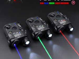 ZRE-AEHNTNG Tactical Airsoft UHP AN PEQ-15 LA5C Red Dot Green Blue IR Version Indicator Laser Weapon Scout Hunting LED Light Fit 20MM Rail