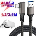 ZRE-AECHRDC USB A to USB C 10Gbps 5m Cable 3A USB3.2 Gen1 Fast Charge for Oculus Quest 1/2 Link VR Headset Data Transfer USB-A VR Accessorie