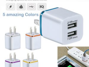 ZRE-AECHRDC USB Charger Adapter 5V / 2A Dual USB Charger Fast Charging for iPhone XS Max Wall Adapter US Plug Charge Cable повербанк