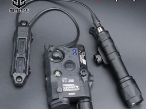 ZRE-AEHNTNG WADSN PEQ15 Red Dot Laser Aiming IR Battery Box Surefir M300 M600 Flashlight Tactical Dual Control Remote Switch Fit 20mm Rail