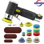 ZRE-AEPNETLS WENXING Orbit Air Sander Mini Pneumatic 1"/2"/3" Grinding Machine set for Car Polishing High Speed Air Powered Polisher air tool