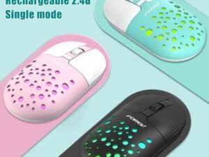 ZRE-AEMOUSE Wireless 2.4G Bluetooth Mouse RGB TYPE-C Charging Single-mode 1200Dpi Rechargeable Office Gamer Computer Mouse Thin Silent Mice
