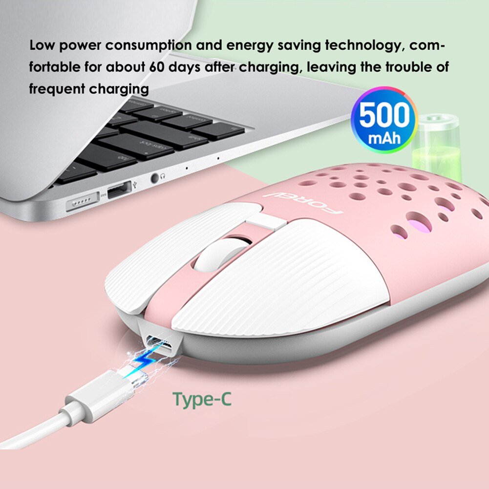 Wireless-2-4G-Bluetooth-Mouse-RGB-TYPE-C-Charging-Single-mode-1200Dpi-Rechargeable-Office-Gamer-Computer