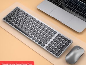 ZRE-AEKBRD Xiaomi Wireless Bluetooth Dual-mode Keyboard And Mouse Set Rechargeable Mute for Notebook Desktop Computer General Offic PC iPad