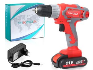 ZRE-AEELDRILL YIKODA 12V/16.8V/21V Cordless Drill Lithium Battery Two Speed Rechargeable Electric Screwdrivers Home DIY Power Tools