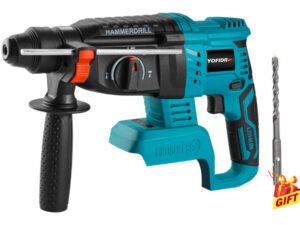 ZRE-AEELHMR Yofidra 26mm Cylinder Brushless Motor Electric Hammer Drill with Drill Bits.for Makita 18V Battery Cordless Impact Rotary Drill