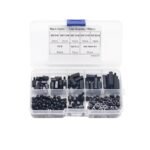 ZRE-CEV 180PCS Black M3 Nylon Hex Spacers Male-Female Screws Nuts Stand-off Kit For Electronics PC Board